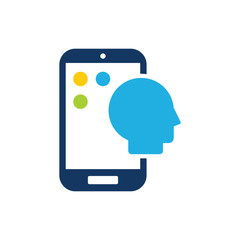 Mobile Head Logo Icon Design