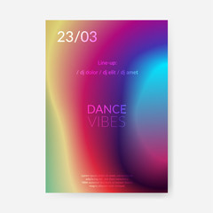 Modern party disco poster design - colorful mild vibes