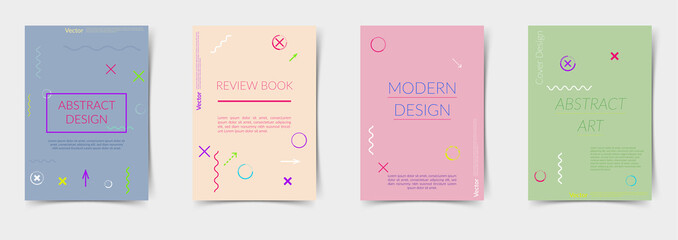 Modern minimalistic abstract pattern elements folder design