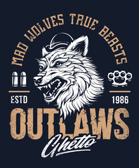 Fototapeta premium Old School Wolf