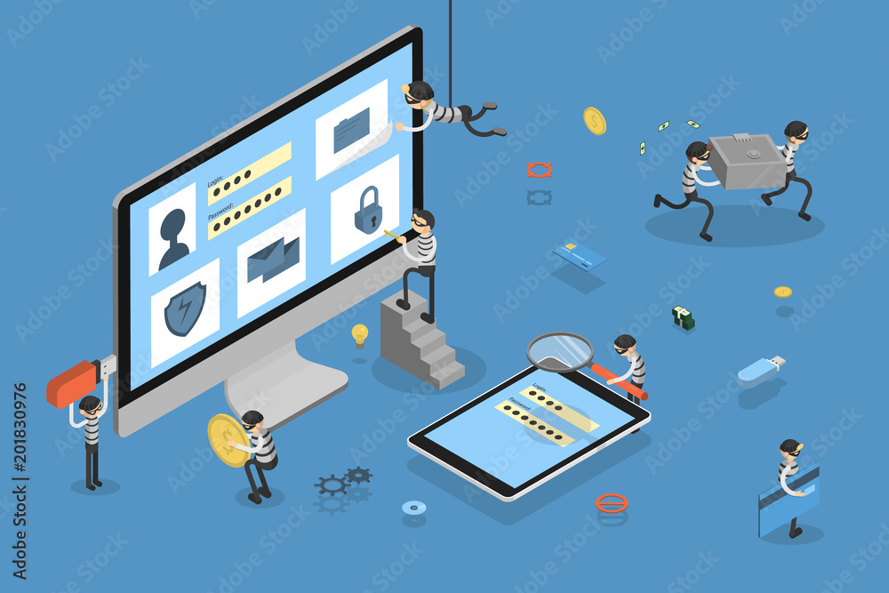 Canvas Prints thief stealing data.