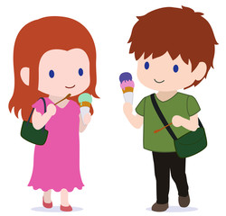 旅する恋人たち　アイス食べ歩き　タイプB