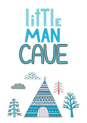 Little man cave poster for a nursery. - 201831372