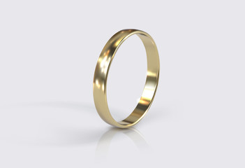 Golden ring. Vector realistic illustration.