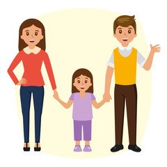 Happy family vector illustration.