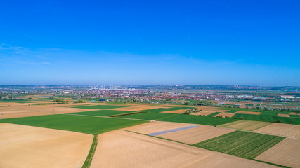 Luftaufnahme der Filderebene bei Stuttgart
