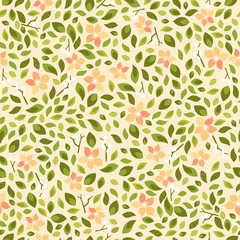 Seamless floral pattern. Vector background for invitation, greeting card, wallpaper and textile