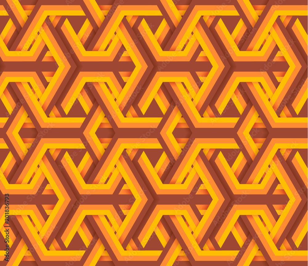 Poster vintage abstract geometry seamless pattern vector illustration.