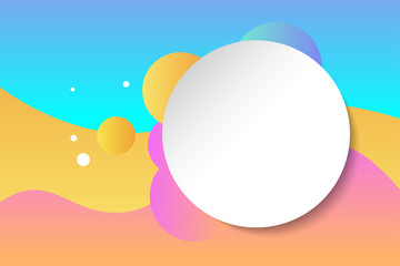 Colorful modern style abstract graphic background from various rounded shapes