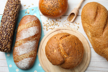 fresh bread with seeds
