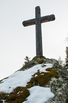 Croix en hiver