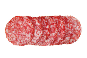 Sliced sausage salami