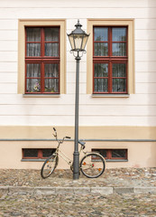 Fototapeta na wymiar bicycle on german street