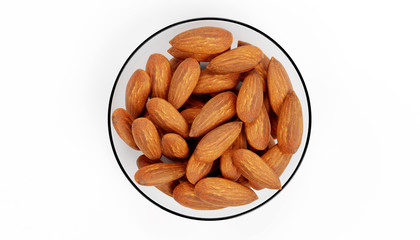 Realistic 3D Render of Almonds