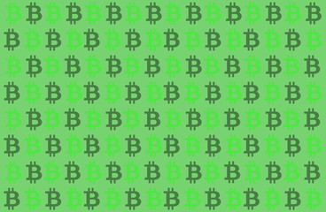 bitcoin cryptocurrency green background