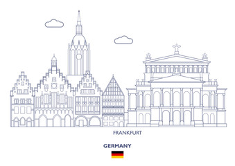 Fototapeta premium Frankfurt City Skyline, Germany