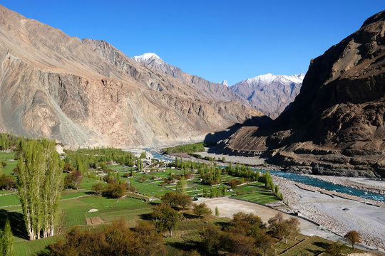 A view from turtuk village on the north of india near pakistan 