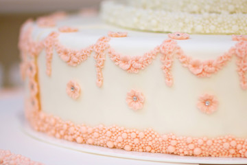 Elegant cake for wedding celebration