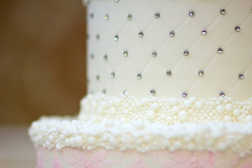 Elegant cake for wedding celebration