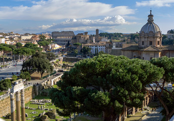 Fototapeta na wymiar Roman Forum (Foro Romano) in Rome, Italy