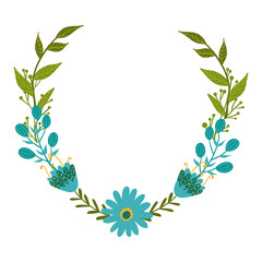 Vector flowers set. Beautiful wreath. Elegant floral collection with isolated leaves and flowers, hand drawn. Design for invitation, wedding or greeting cards