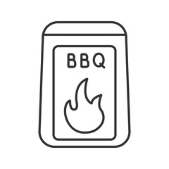 Barbeque coal linear icon