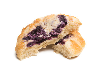 baking with blueberries isolated