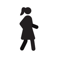 Woman in side view silhouette
