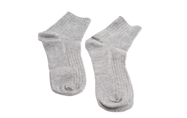 gray socks isolated