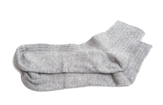 gray socks isolated