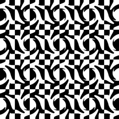 Seamless decorative pattern with spirals in a black - white colors