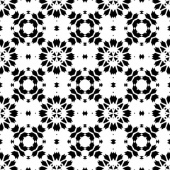 Seamless decorative pattern in a black - white colors