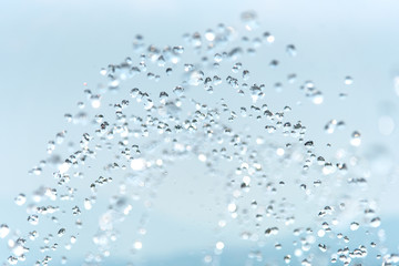 Close up Droplet fountain nature abstract style