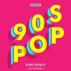 3d 90s style pop art music theme design for t-shirt and poster