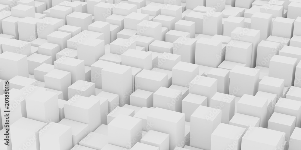 Poster abstract various size of white box in grid pattern,concept of urban city planning.architecture eleme
