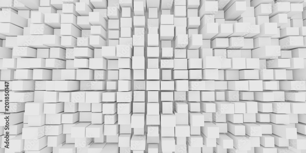 Poster Abstract various size of white box in grid pattern,Concept of urban city planning.Architecture element .