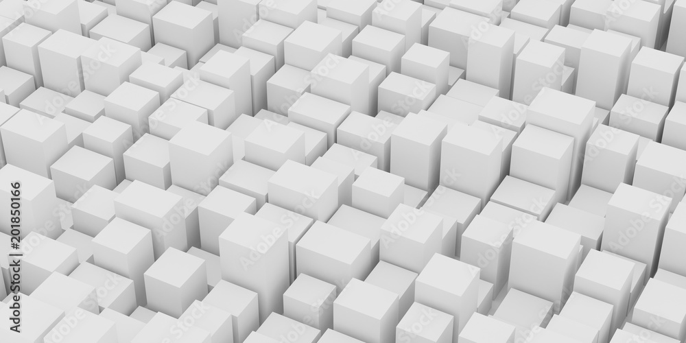 Poster Abstract various size of white box in grid pattern,Concept of urban city planning.Architecture element .