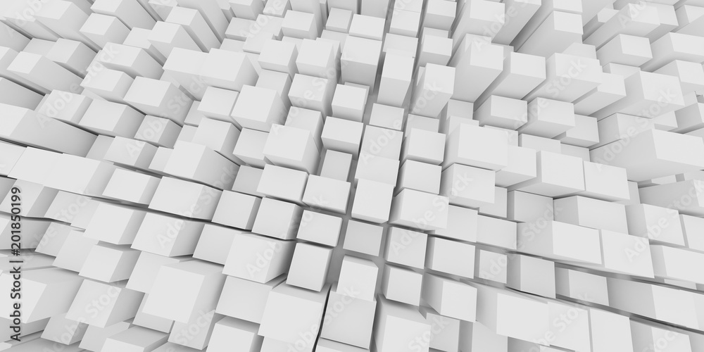 Poster Abstract various size of white box in grid pattern,Concept of urban city planning.Architecture element .