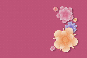 Background with flowers - template for Mother's Day. Vector.