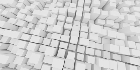 Abstract various size of white box in grid pattern,Concept of urban city planning.Architecture element .