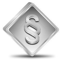 Law paragraph button - 3D illustration