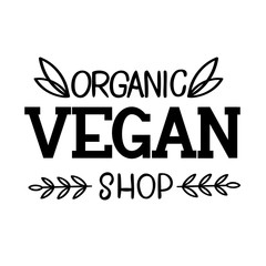 Organic Vegan Shop Logo Template