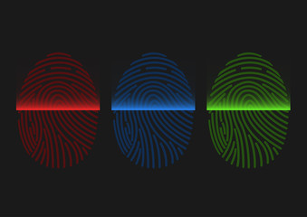 Fingerprint scan icons