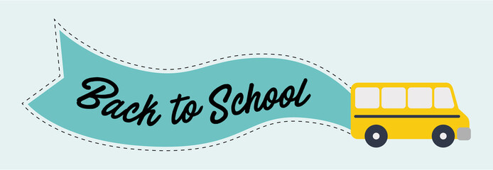 Back to School banner, vector illustration.