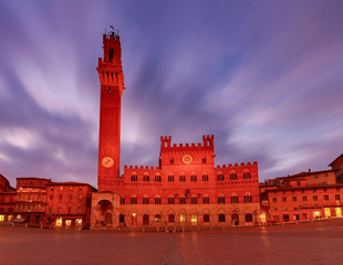 Obraz premium Siena. The central city square piazza del Campo.