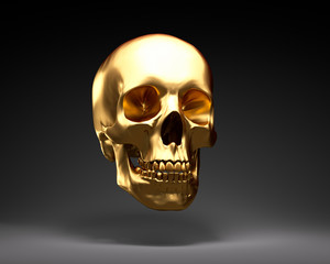 Schädel aus Gold