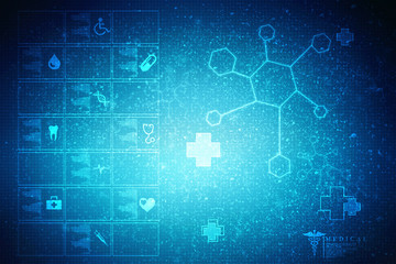 2D illustration medical structure background