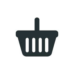 Shopping basket icon vector.