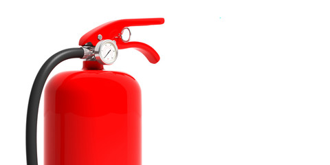 Fototapeta premium Fire extinguisher isolated on white background. 3d illustration