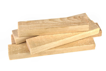 wooden boards on a white background
